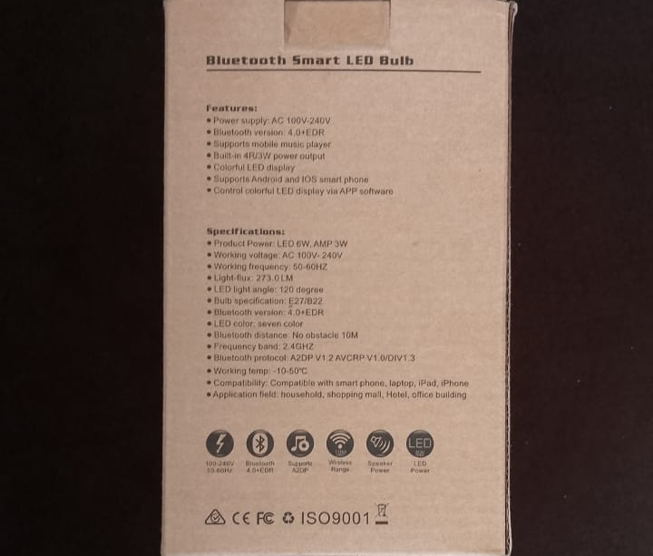 E27 Bluetooth Smart LED Bulb with Speaker with APP Control It - Image 3