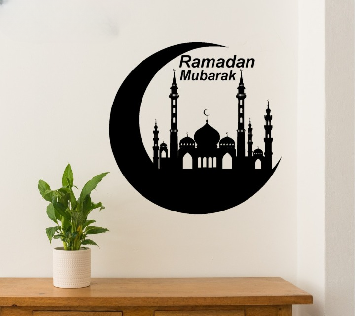 Ramzan Mubarak Islamic Calligraphy 3D Wooden Wall Decorative Gift Stylish Design Office Living Room I Decorating Items - Image 3