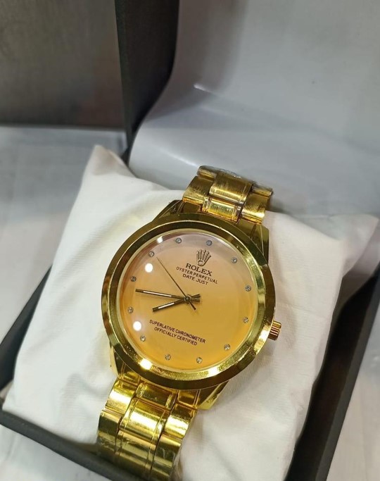 Rolex Men's Formal Quartz Wrist Watch with Stainless Steel Strap – 40mm Round Case ( Without Box ) - Image 3