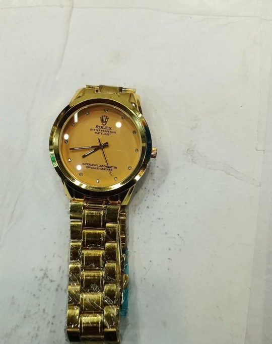 Rolex Men's Formal Quartz Wrist Watch with Stainless Steel Strap – 40mm Round Case ( Without Box ) - Image 4