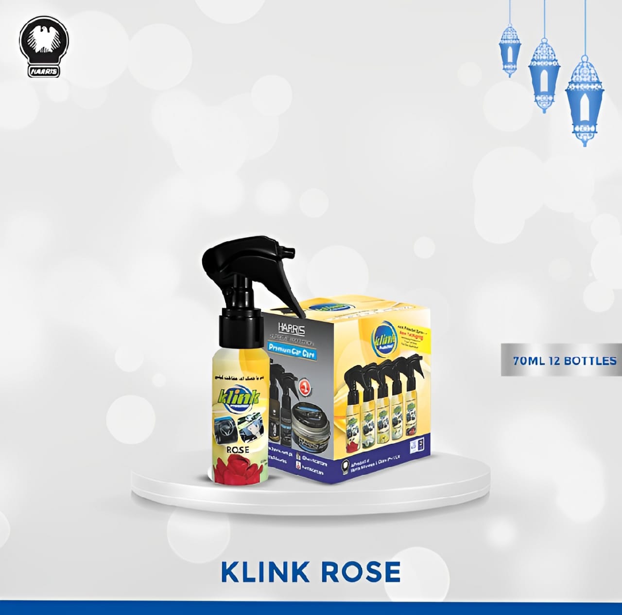 Pack of 12 Klink Protectant Rose Dashboard Polish | Best Quality Dashboard Shining Spray 70ml - Image 3