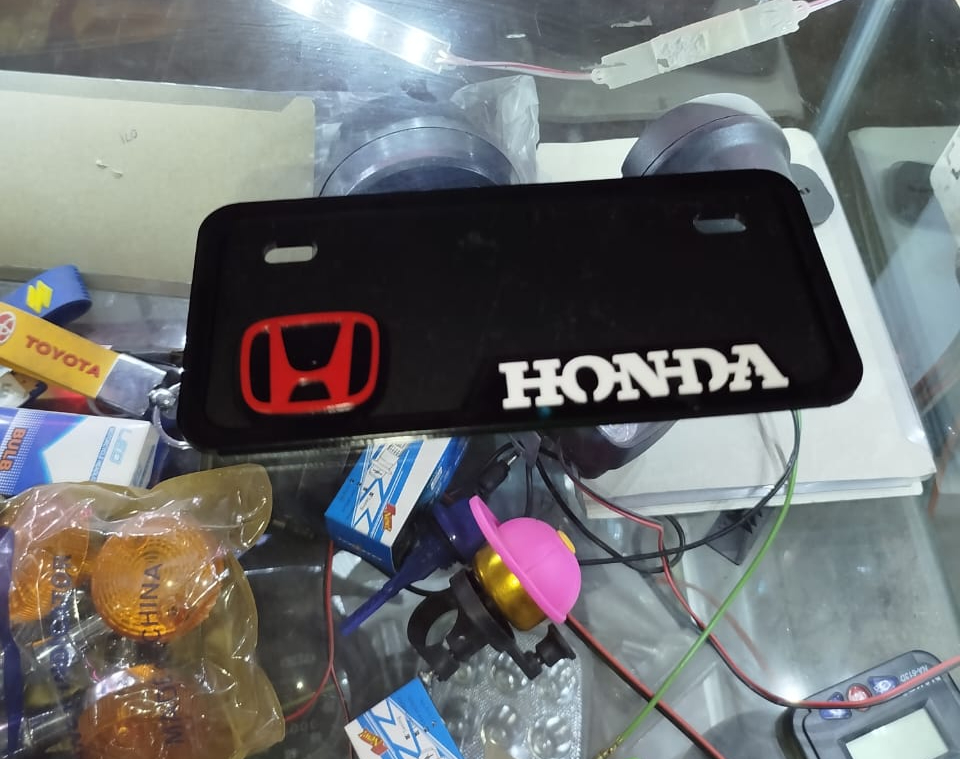 1 Piece Honda blank fancy Back number plate | Blank Number Plate for All CD 70 bikes - Image 3