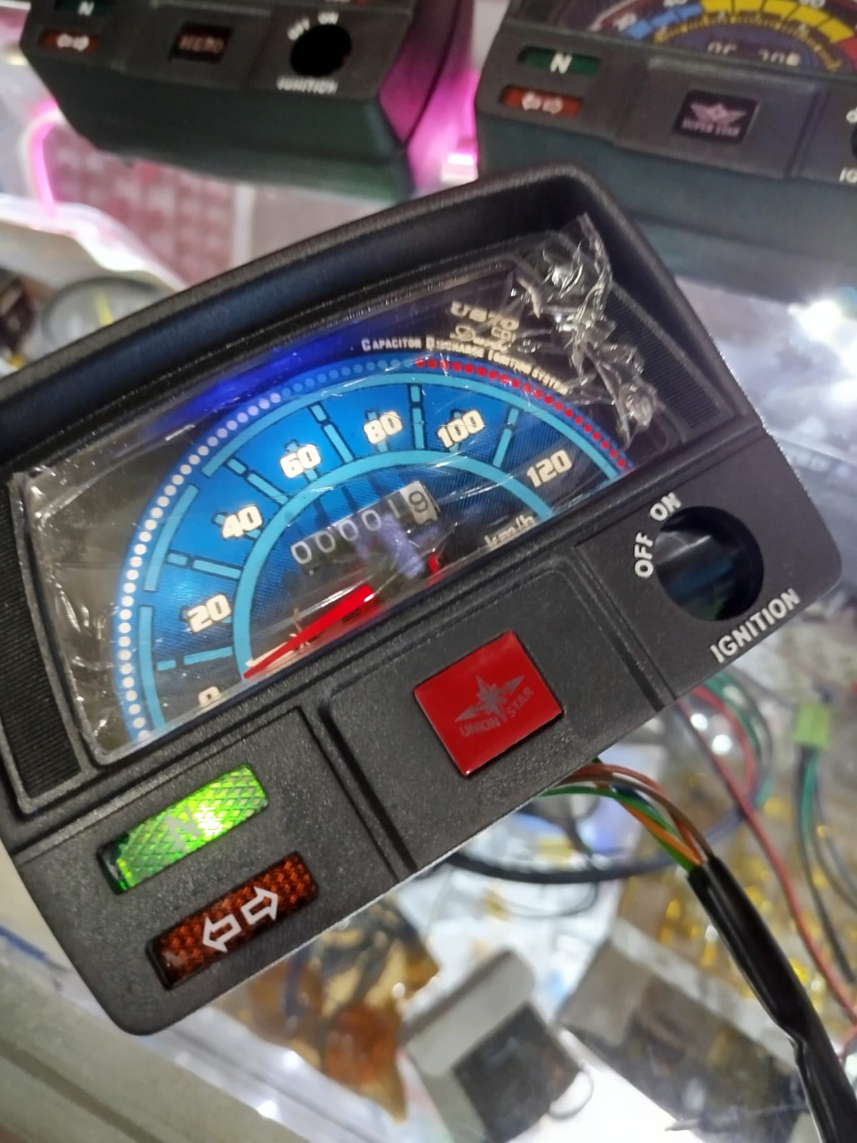 Union star motorcycle Speedo meter with led lights for CD70 Motorcycle & For all 70 cc Bike - Image 2