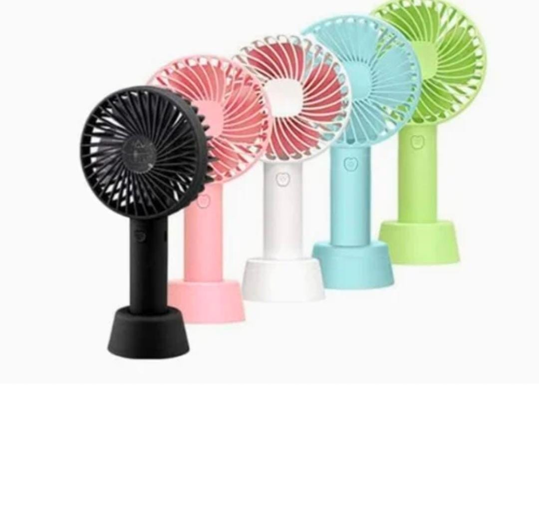 Portable USB Rechargeable Fan | Handheld 3 Speed Strong Wind Electric Small Mini Cooling Fan (random color) - Image 5