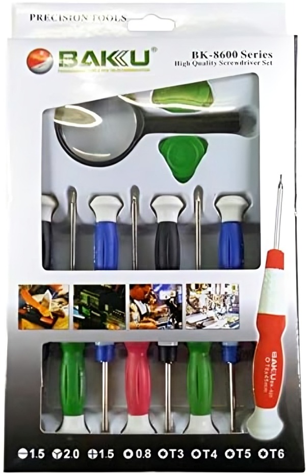 Baku 11 Pcs BK- 8600 Stainless Steel Precision Screwdriver Tool Kit Set For Mobile Laptop Repairing - Image 4