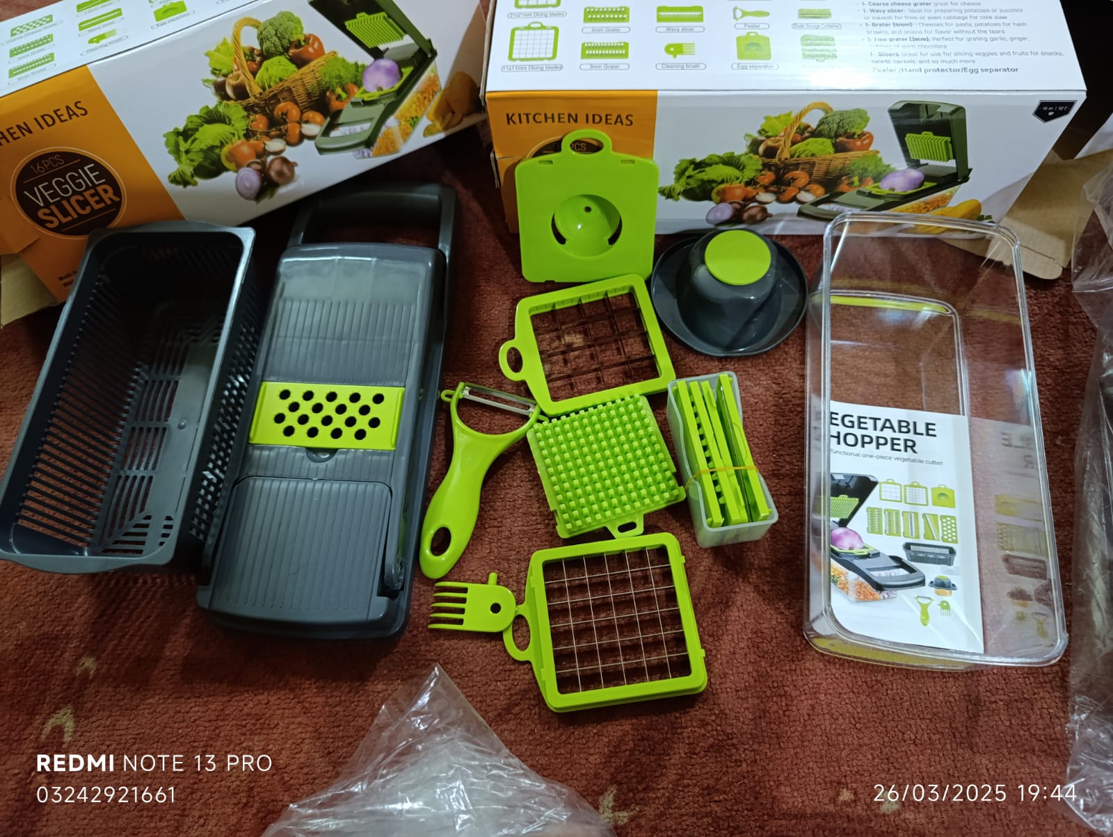 16 IN1 Mandoline Slicer Veggie Food Chopper Vegetable Cutter Tomato Carrot Grater Cheese French Onion Shredders Kitchen Tool - Image 3