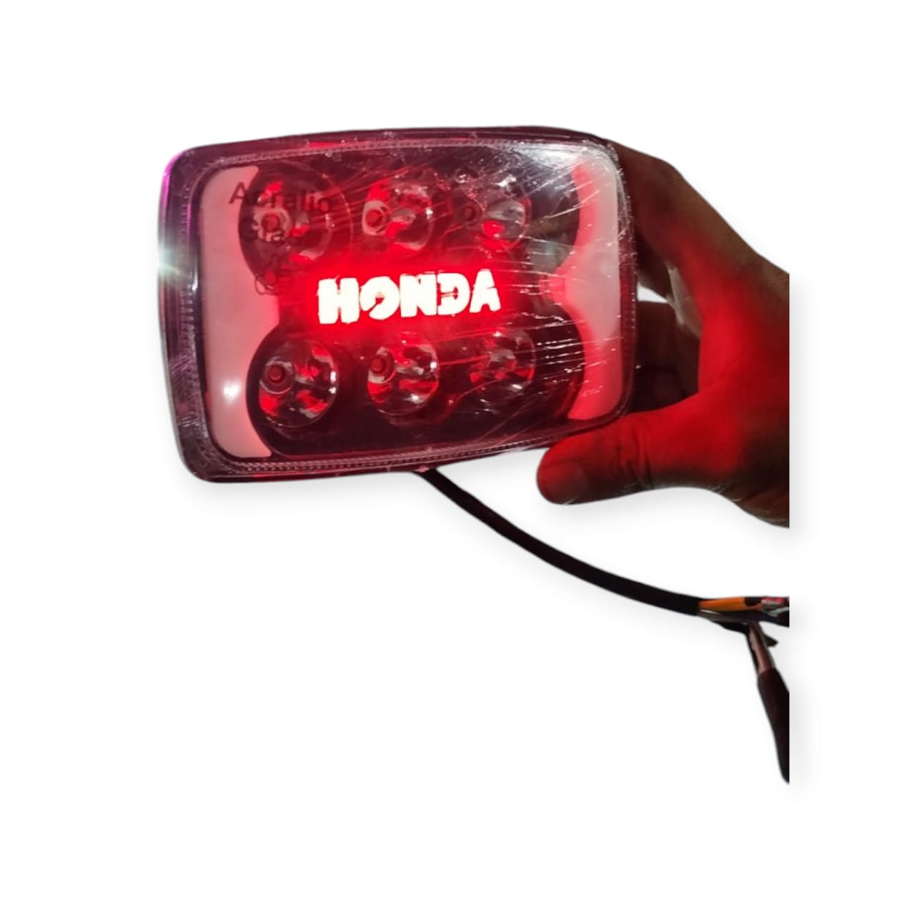12 Volt LED Headlight Panel with Glowing Monogram & Indicators for Motorcycle - Best Quality LED Headlight Panel with Glowing Monogram - 125 & CD 70 Headlight - With Box - Image 3