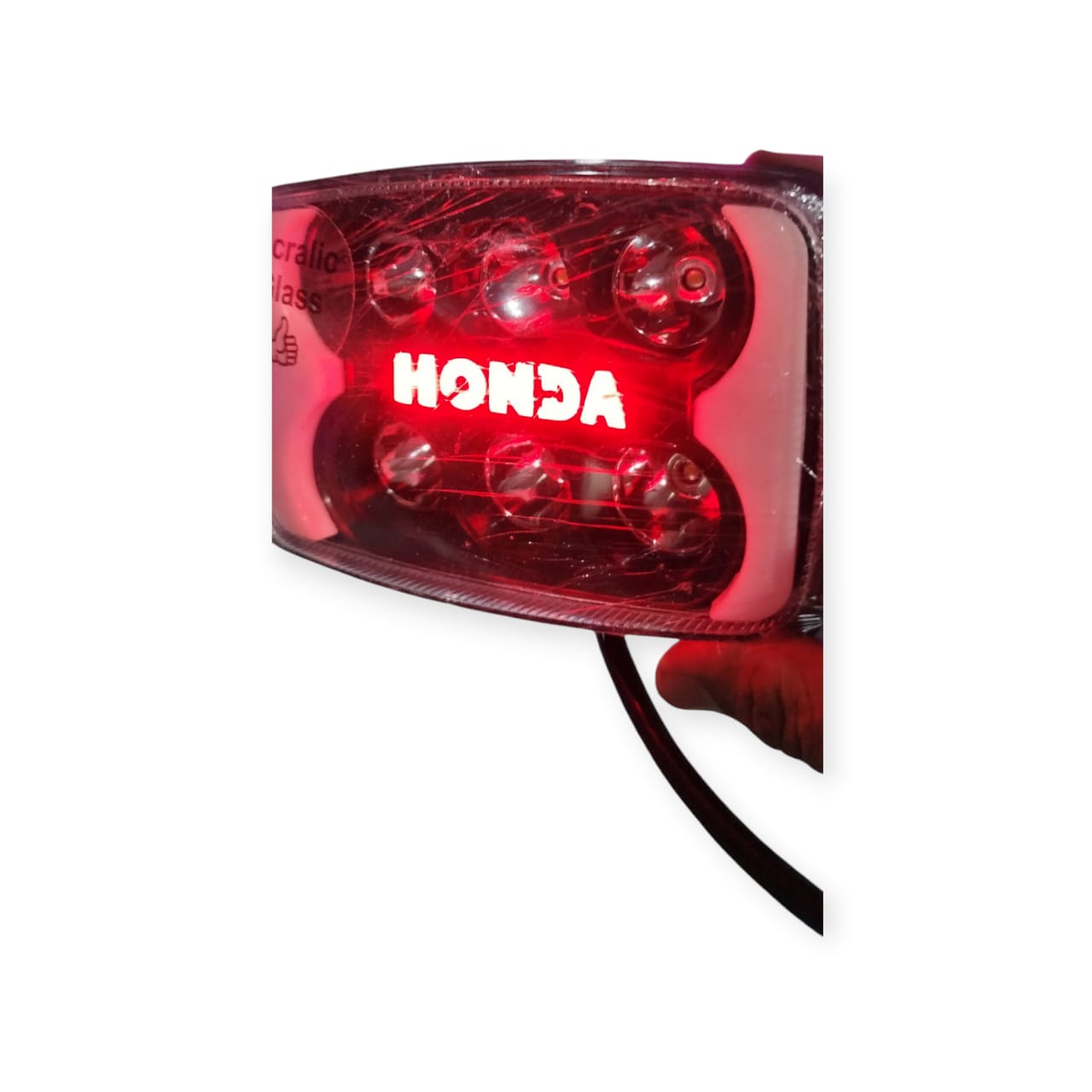 12 Volt LED Headlight Panel with Glowing Monogram & Indicators for Motorcycle - Best Quality LED Headlight Panel with Glowing Monogram - 125 & CD 70 Headlight - With Box - Image 4