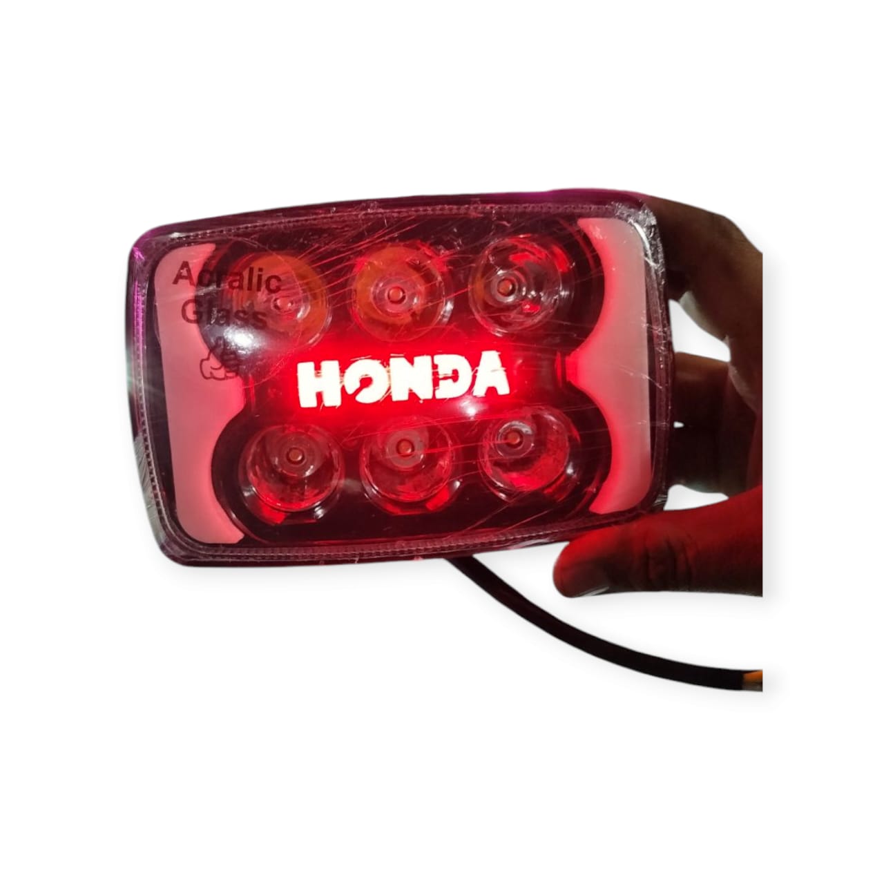 12 Volt LED Headlight Panel with Glowing Monogram & Indicators for Motorcycle - Best Quality LED Headlight Panel with Glowing Monogram - 125 & CD 70 Headlight - With Box - Image 7