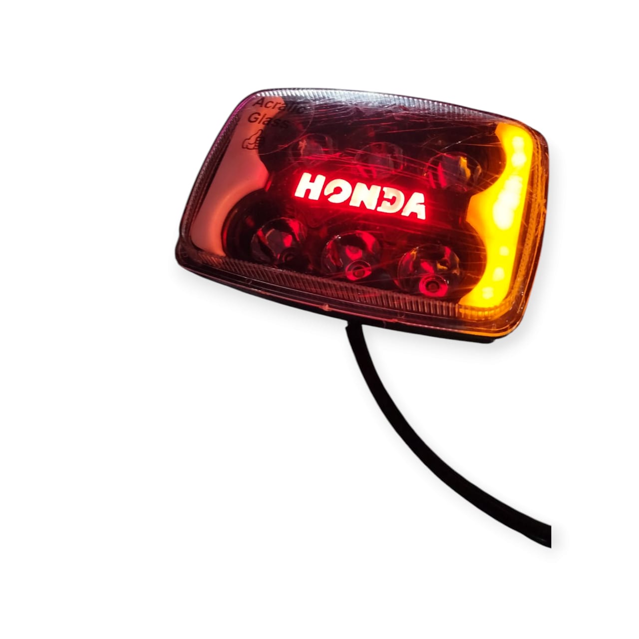 12 Volt LED Headlight Panel with Glowing Monogram & Indicators for Motorcycle - Best Quality LED Headlight Panel with Glowing Monogram - 125 & CD 70 Headlight - With Box - Image 8