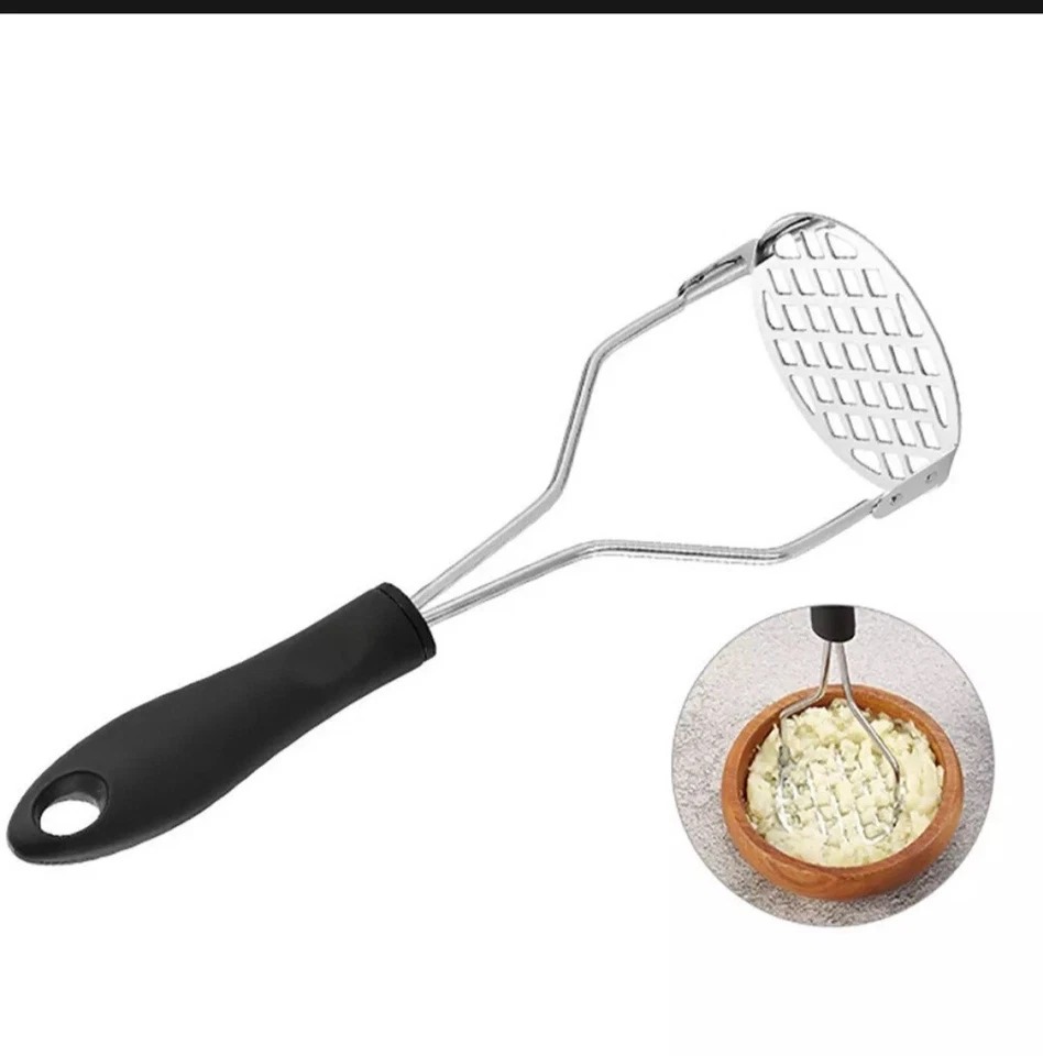 Potato Masher Stainless Steel Manual Kitchen Vegetable Ricer Fruit Banana Egg Crusher Tool - Random Color - Image 7