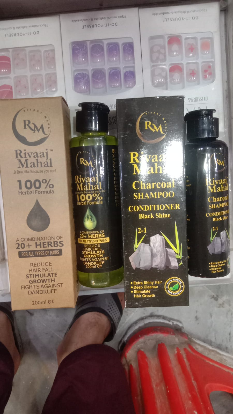 Rivaaj Mahal Deal of 2-in-1 Hair Care Combo – 100% Natural Formula + Charcoal Black Shine Conditioner - Image 2
