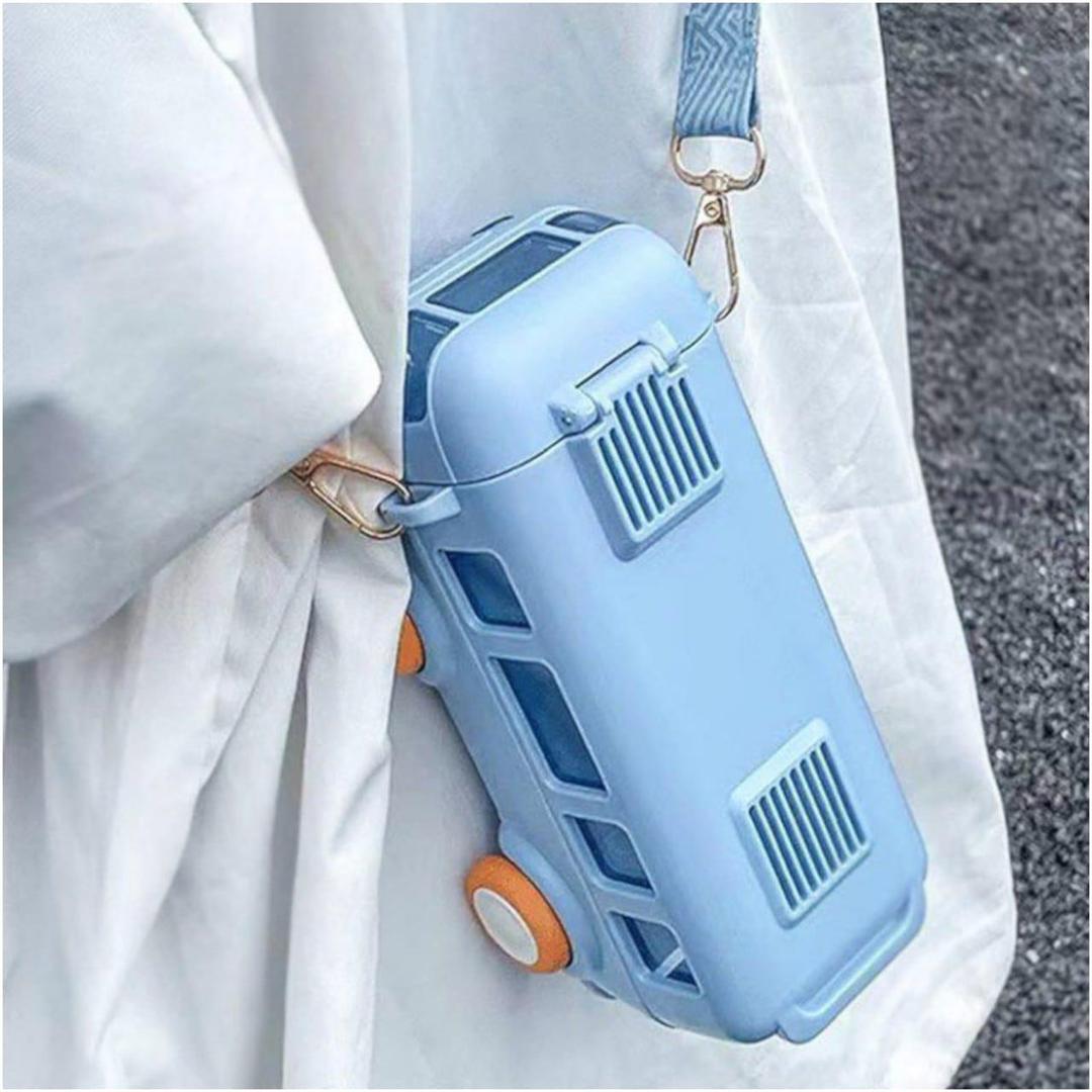 School Bus Water Bottle (Straw Bottle) | School Bus Design Kids Water Bottle - Image 3