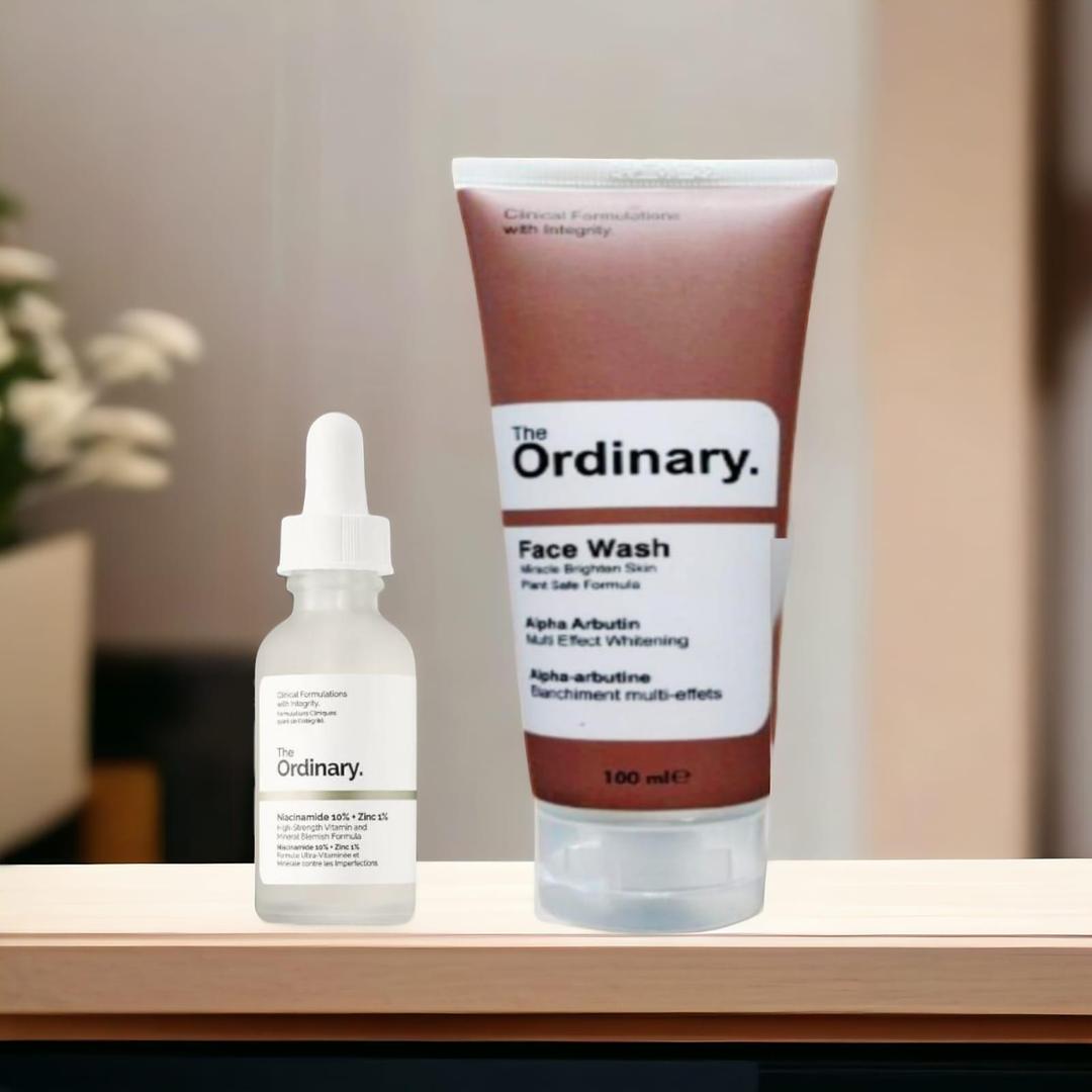 Pack of 2 The Ordinary Niacinamide Serum & The Ordinary Alpha Arbutin Face wash Deal | Perfect Deal