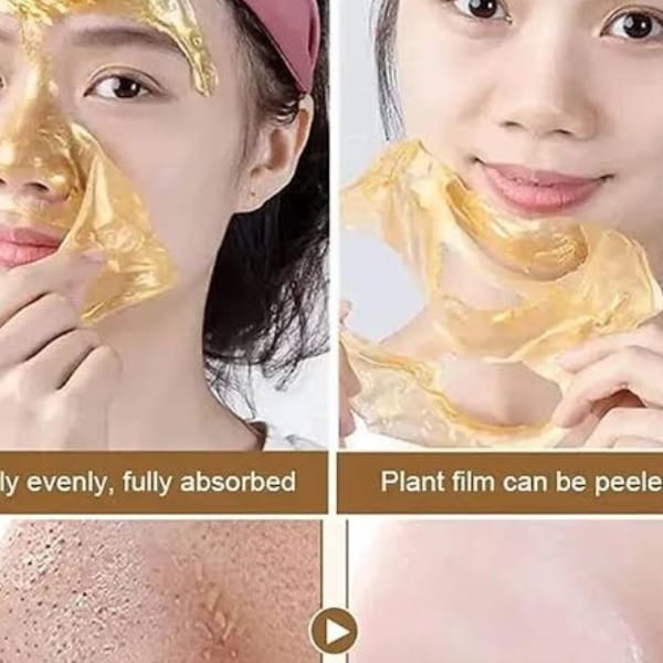 CeraVe Radiant Glow Peel-Off Gold Mask - Deep Cleansing & Brightening Facial Treatment - 100ml - Image 4