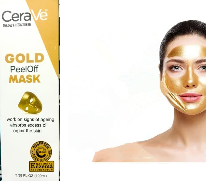 CeraVe Radiant Glow Peel-Off Gold Mask - Deep Cleansing & Brightening Facial Treatment - 100ml - Image 7