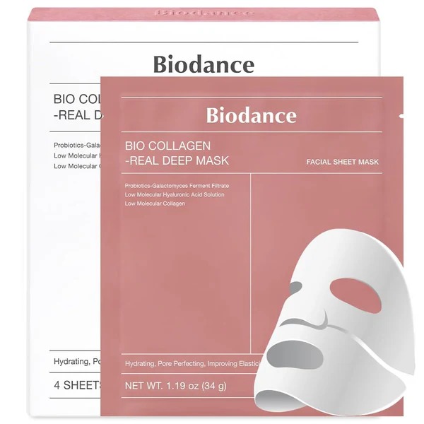 01 Pc Bio-Collagen Real Deep Mask, Hydrating Over Night, Facial Sheet Mask, Pore Minimising, Firming, Collagen Mask, Hydrating Overnight Skin Care Mask - 34gram - Image 3