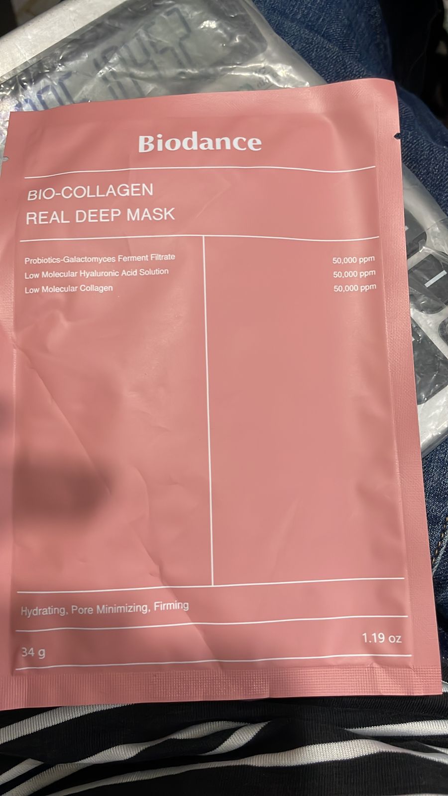 01 Pc Bio-Collagen Real Deep Mask, Hydrating Over Night, Facial Sheet Mask, Pore Minimising, Firming, Collagen Mask, Hydrating Overnight Skin Care Mask - 34gram - Image 4