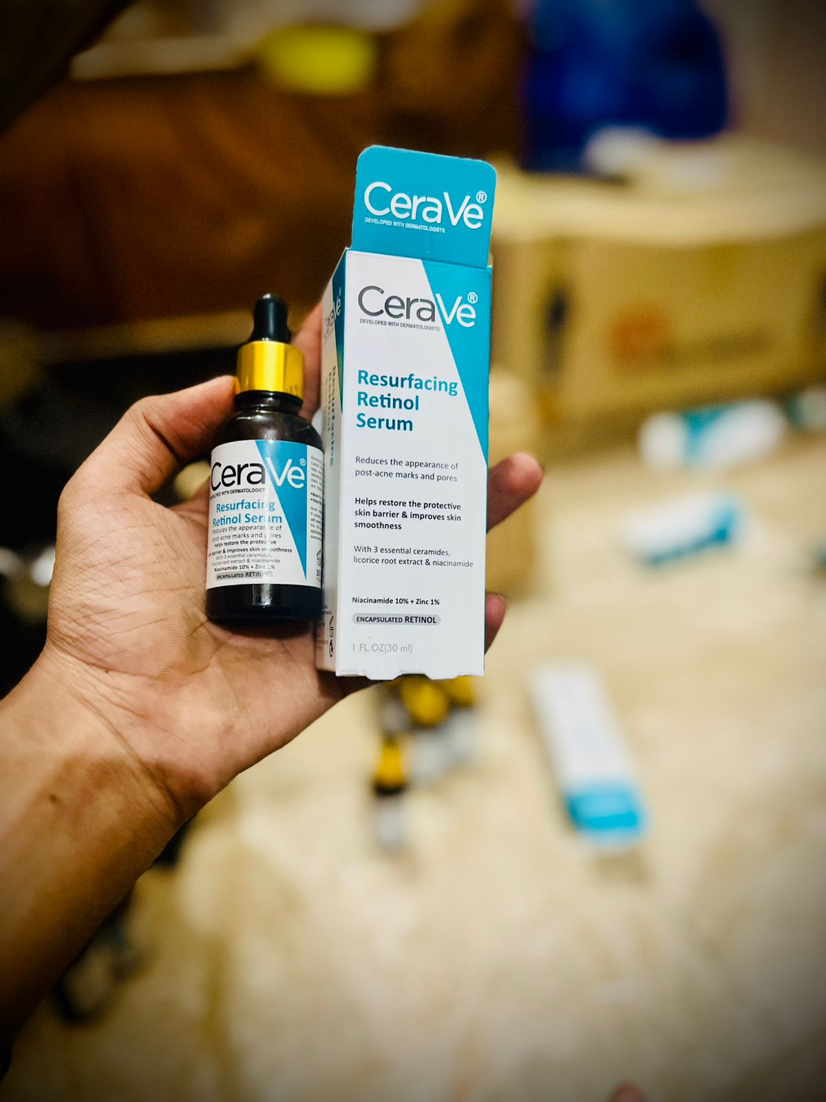 Resurfacing Retinol Facial Serum - Gentle Formula for Acne-Prone Skin, Pore Refining & Texture Smoothing - Image 4