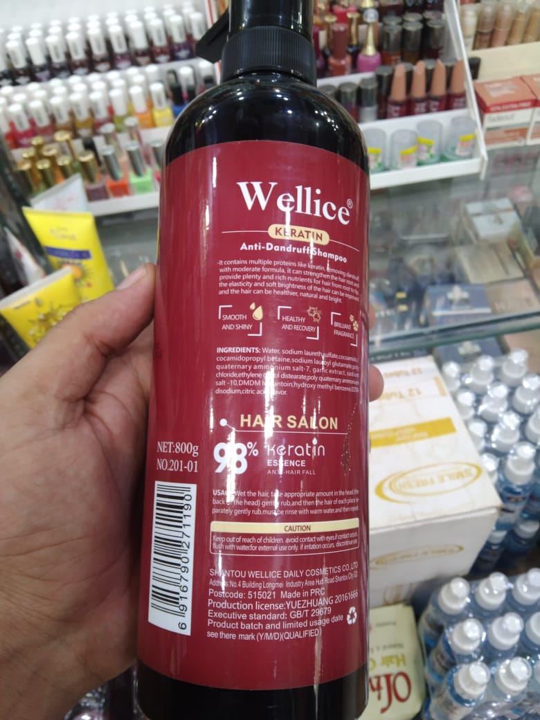 Wellice Hair Salon Keratin Essence and Collagen Shampoo - 800g - Image 3