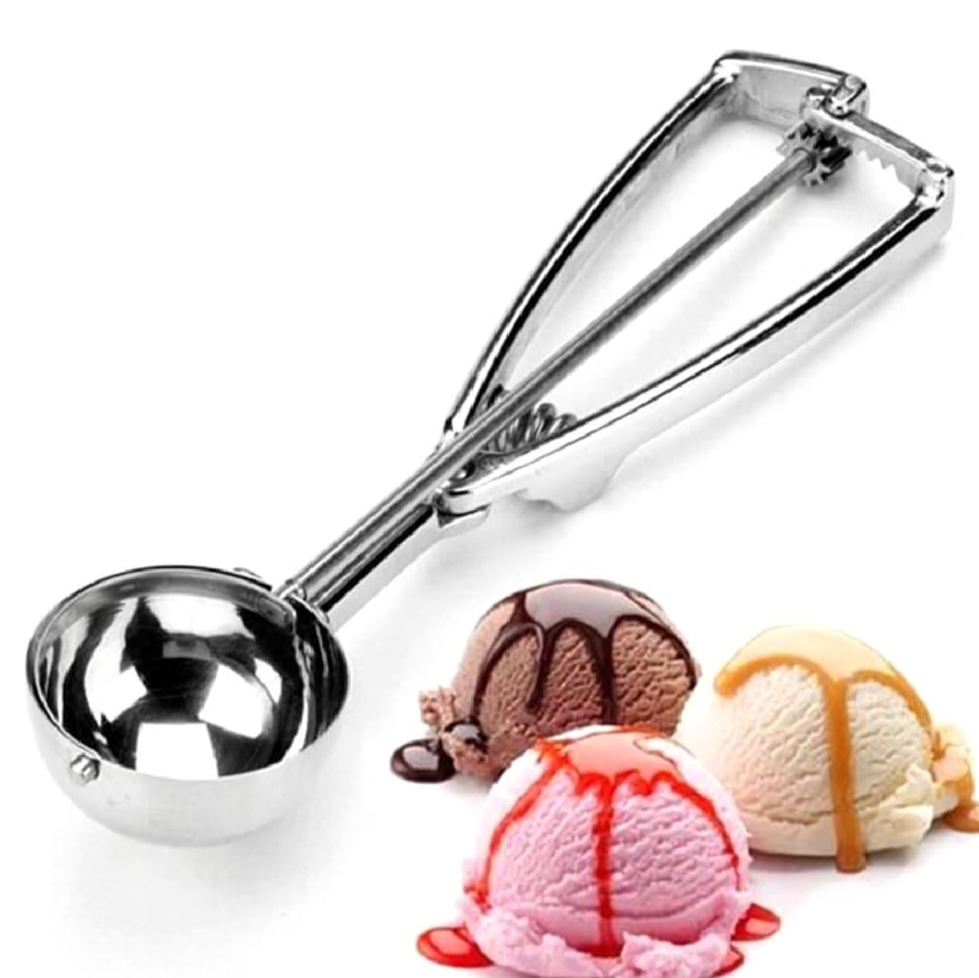 Premium Stainless Steel Ice Cream Scoop - Heavy Duty Metal Scooper Spoon, Dishwasher Safe, Ergonomic Handle for Frozen Yogurt, Gelato, Sundaes & More - Medium, Silver - Image 6