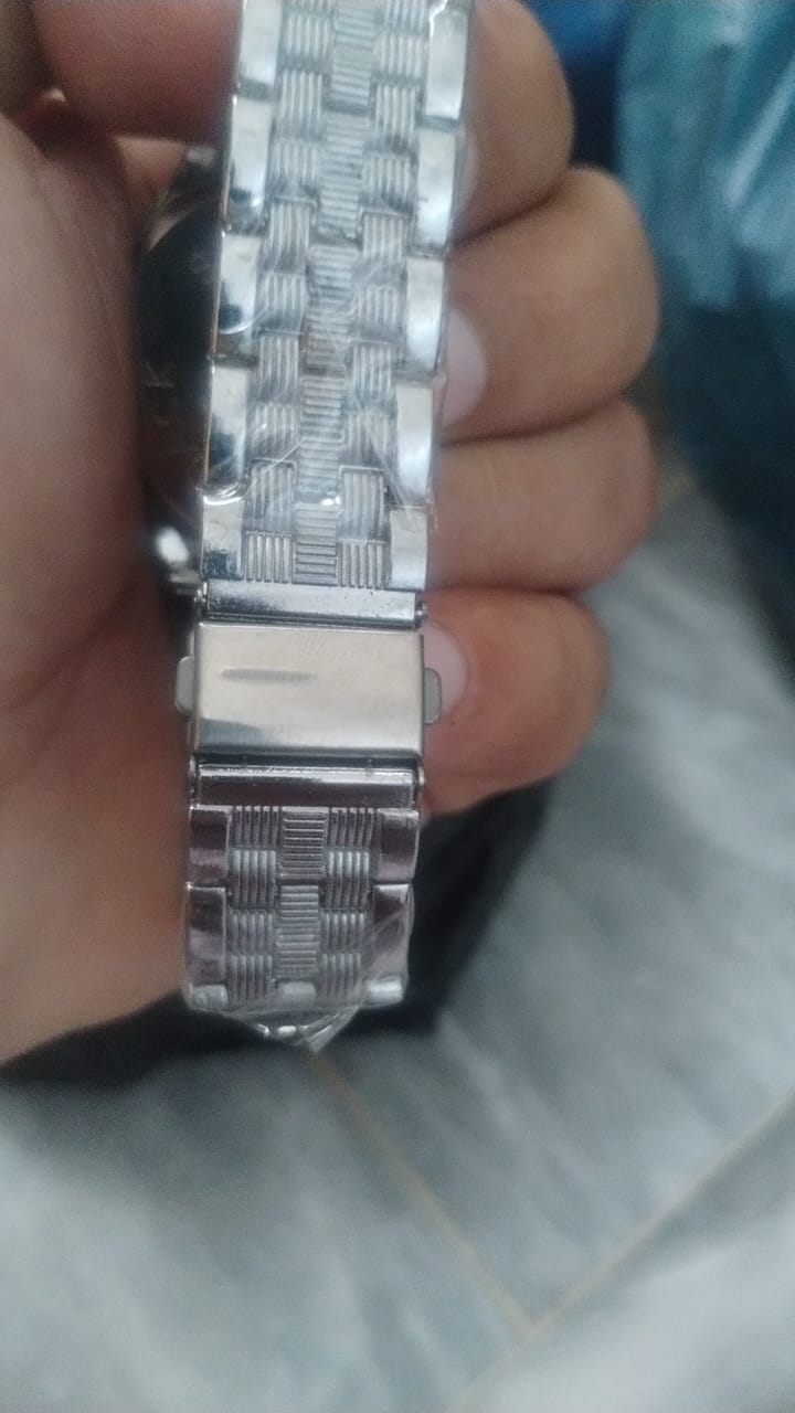 STAR COLLECTION Men's Stainless Steel Watch - Silver Quartz Analog, Waterproof, Classic Roman Dial (No Box) - Image 4
