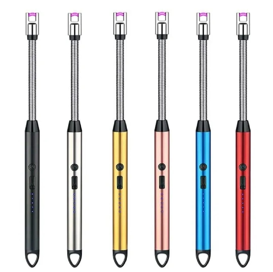 360° Outdoor Kitchen Lighter - USB Rechargeable Plasma Arc Lighter with Safety Lock & Flexible Elbow for Candles, BBQ & Stoves (Random Color) - Image 5