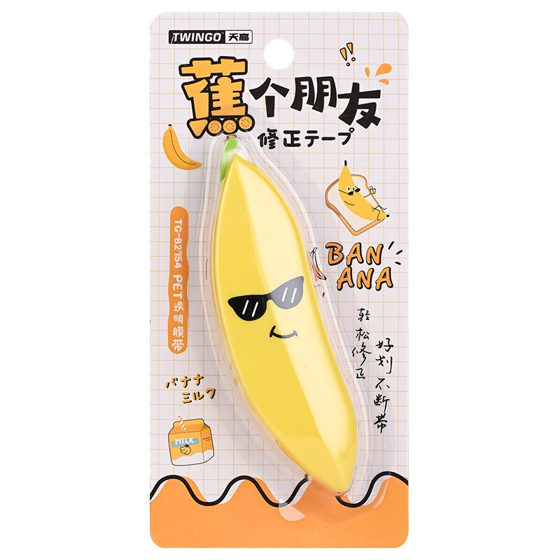 Banana Shaped Correction Tape - Fun & Portable Eraser Tool for Paper, Labels, and More - 14cm - Image 12