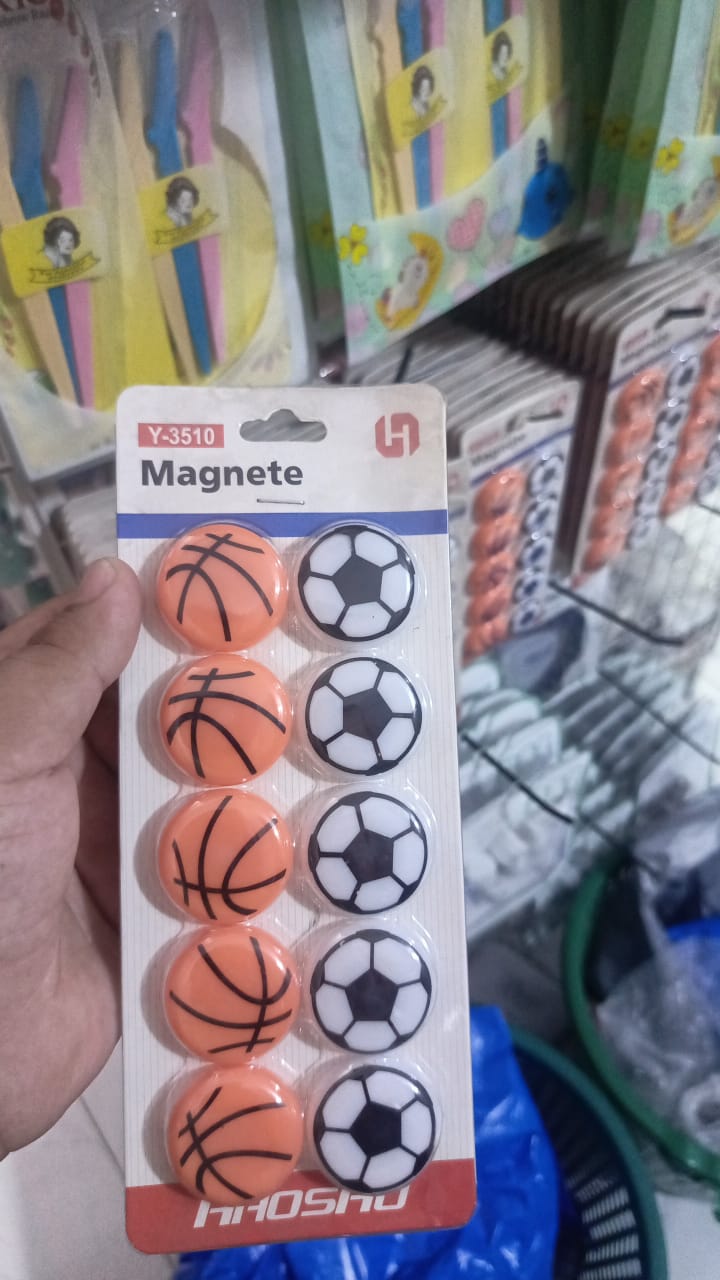 Basketball & Football Refrigerator Magnets - Set of 10 Durable Sports-Themed Decorative Magnets (1.5 x 1.5 Inches) - Image 7