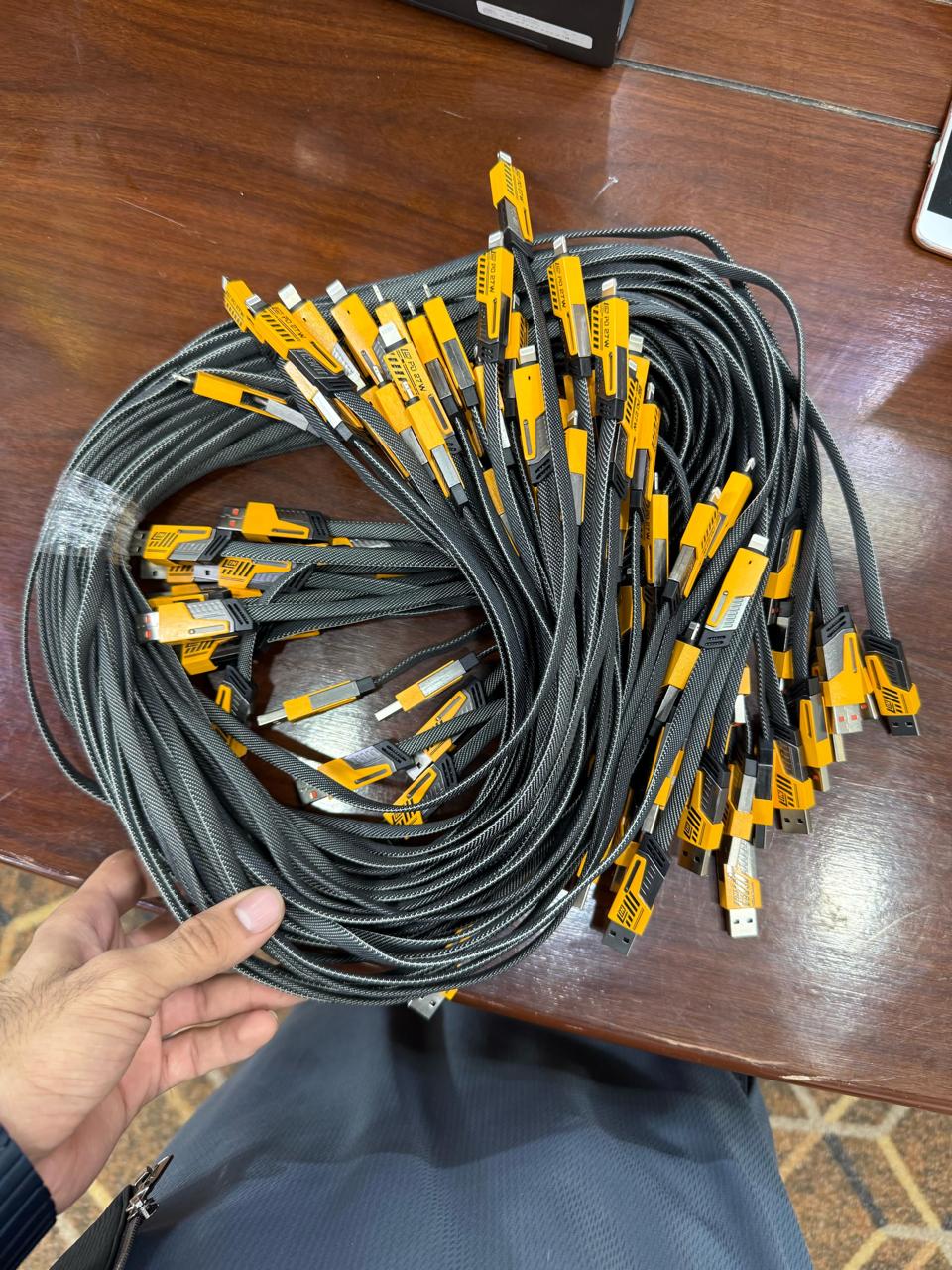 4-in-1 USB-C Fast Charging Cable 1M - PD 65W/27W Steel Braided Multi Charging Cord | Type-C to iPhone, Type-C to Type-C, USB to C & iPhone - Black - Image 3