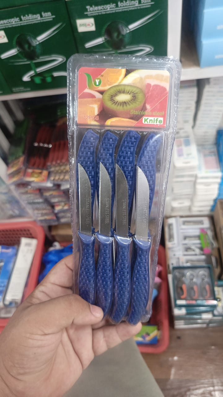 12Pcs Mini Stainless Steel Knife Set - Compact 14.5cm Carbon Steel Knives for Daily Cutting & Chopping (Random color) - Image 6