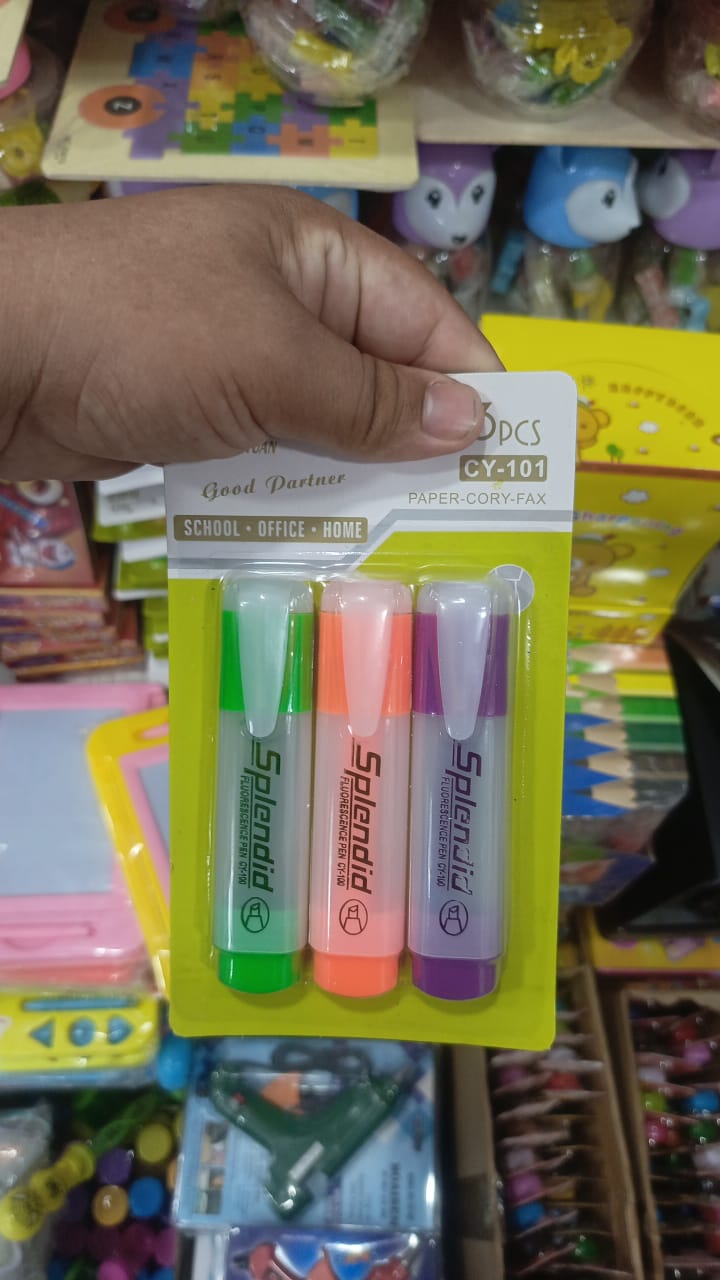 Pack of 3 Highlighters - Vibrant, Long-Lasting, Smooth Ink for Study, Office & Creative Use - Image 7