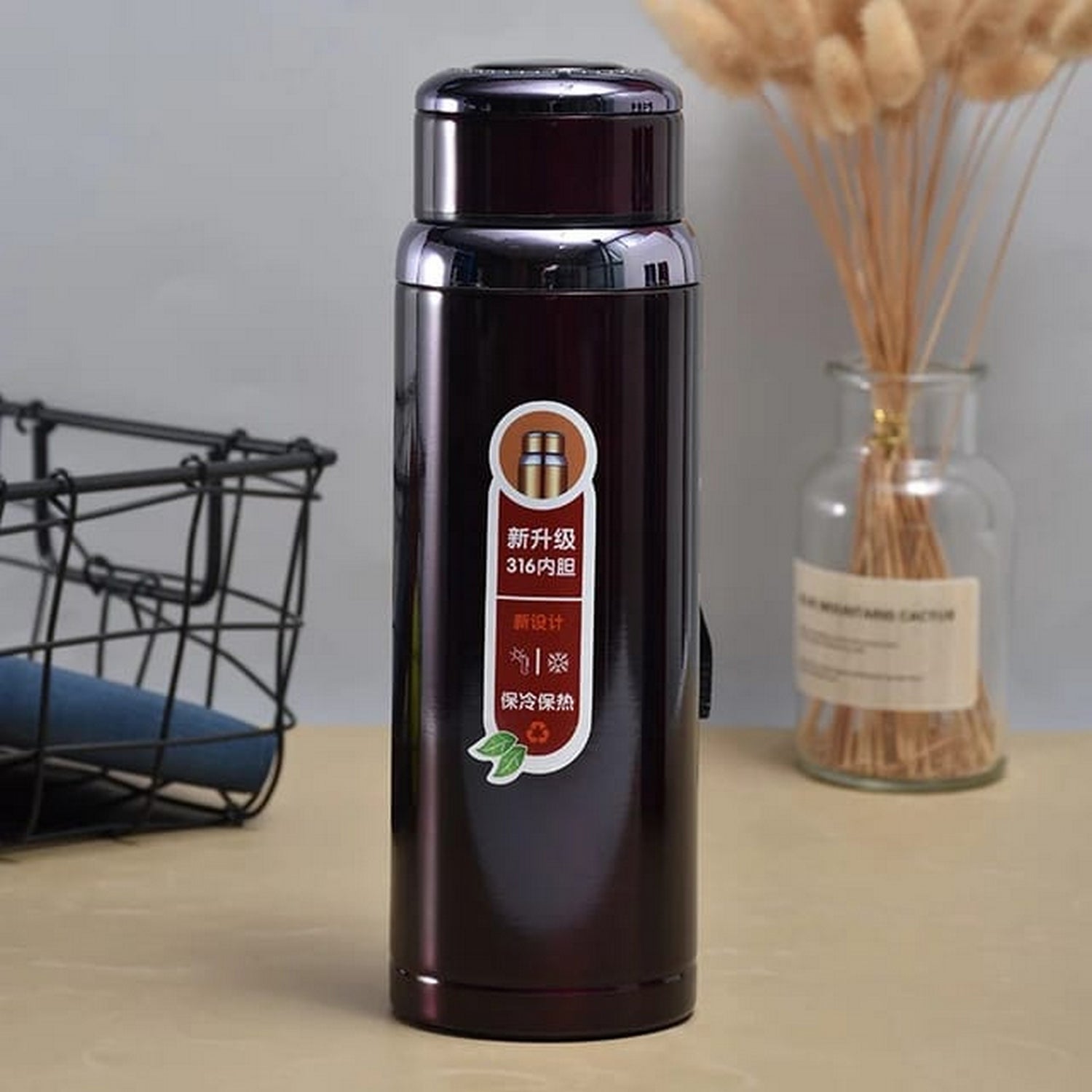 Stainless Steel Vacuum Thermos Flask Bottle 800ml (Random Colors) - Image 5