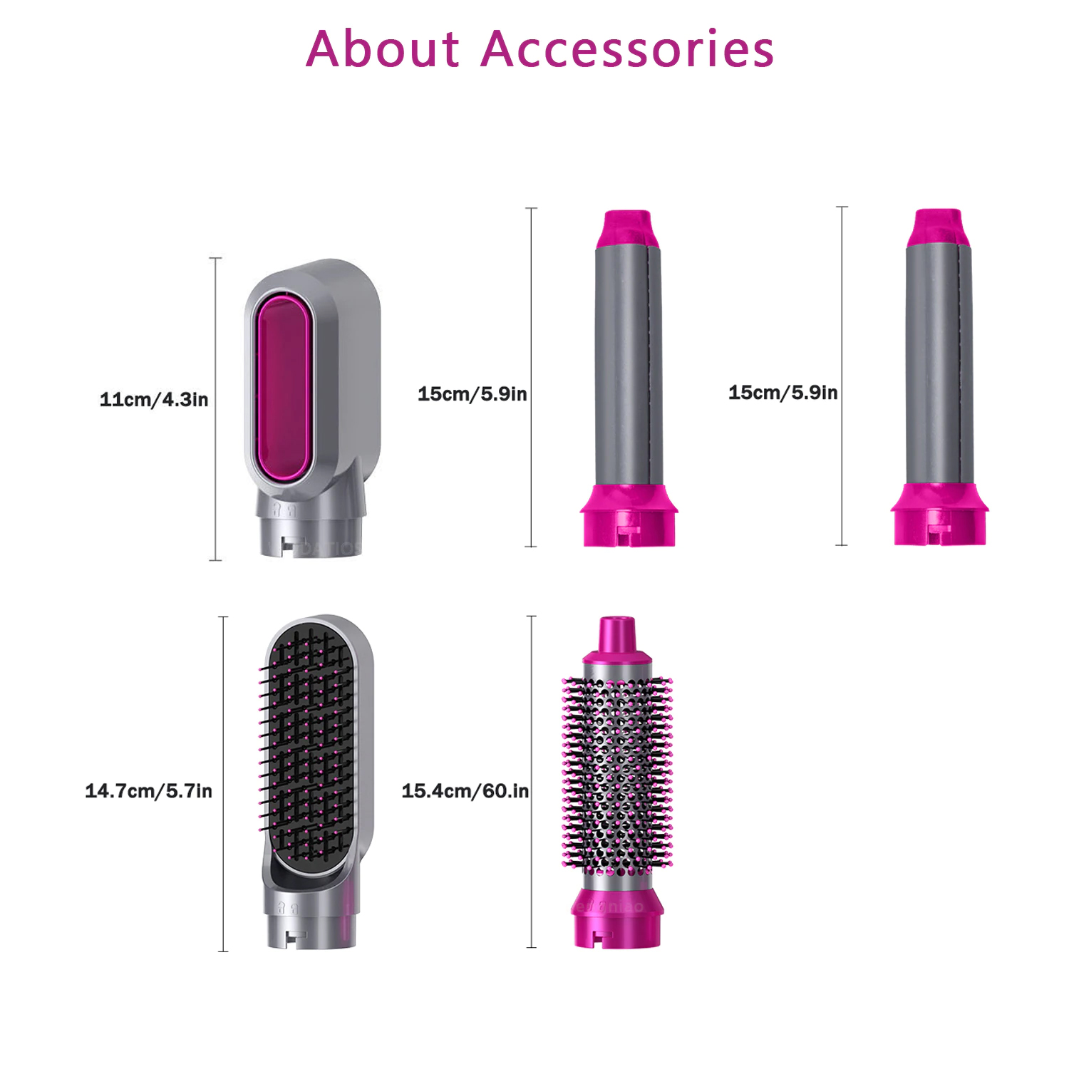 Hair Dryer Brush 5 in 1 Electric Blow Dryer Hair Comb Curling Wand Detachable Brush Kit Negative Ion Straightener Hair Curler ( random color) - Image 5