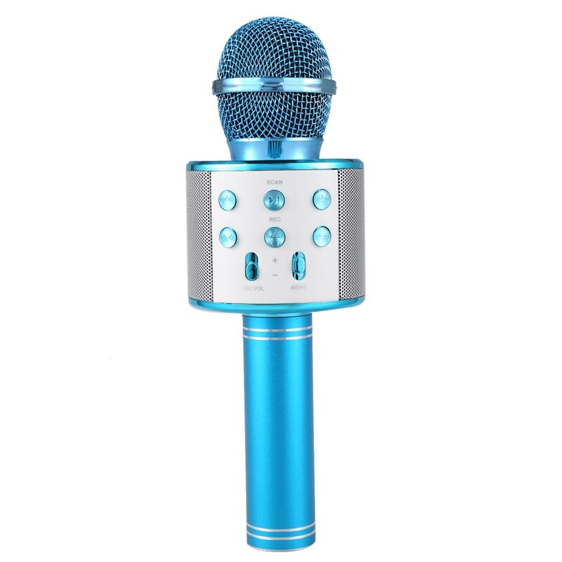 WS-858 Wireless Bluetooth Handheld Karaoke Portable Microphone with Built-in Rechargeable Speaker (random color) - Image 4