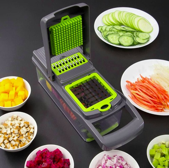 16 IN1 Mandoline Slicer Veggie Food Chopper Vegetable Cutter Tomato Carrot Grater Cheese French Onion Shredders Kitchen Tool - Image 4