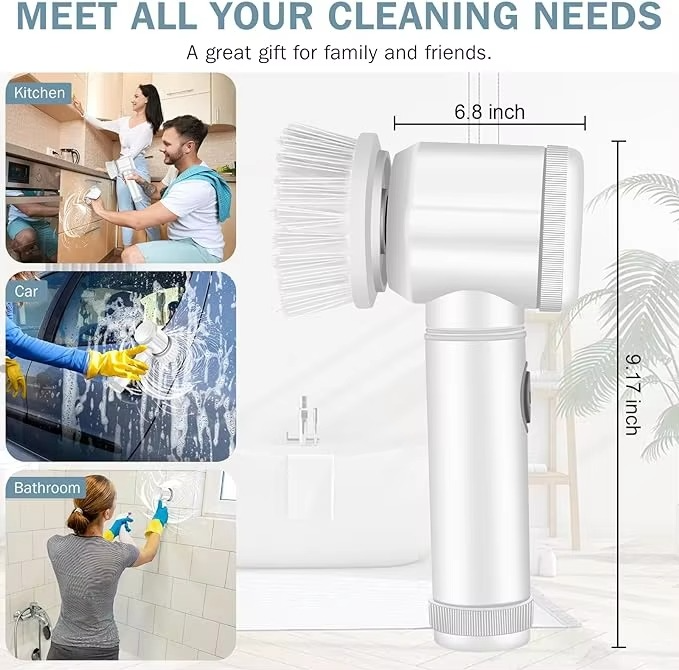 Magic Brush Wireless Battery Cleaning Brush Bathtub Tile Professional Cleaning Brush Rechargeable - Image 4