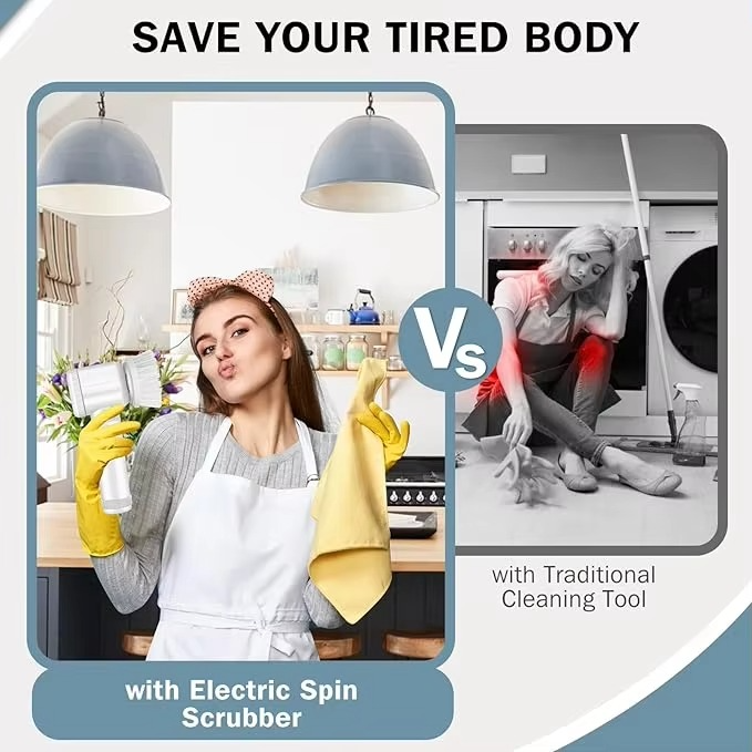 Magic Brush Wireless Battery Cleaning Brush Bathtub Tile Professional Cleaning Brush Rechargeable - Image 7