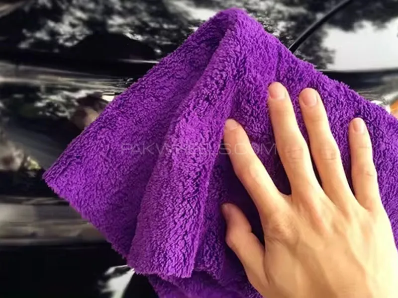 Premium Microfiber Car Cleaning Towel - Super Soft & Scratch-Free - Car Cleaning Towel - Image 2