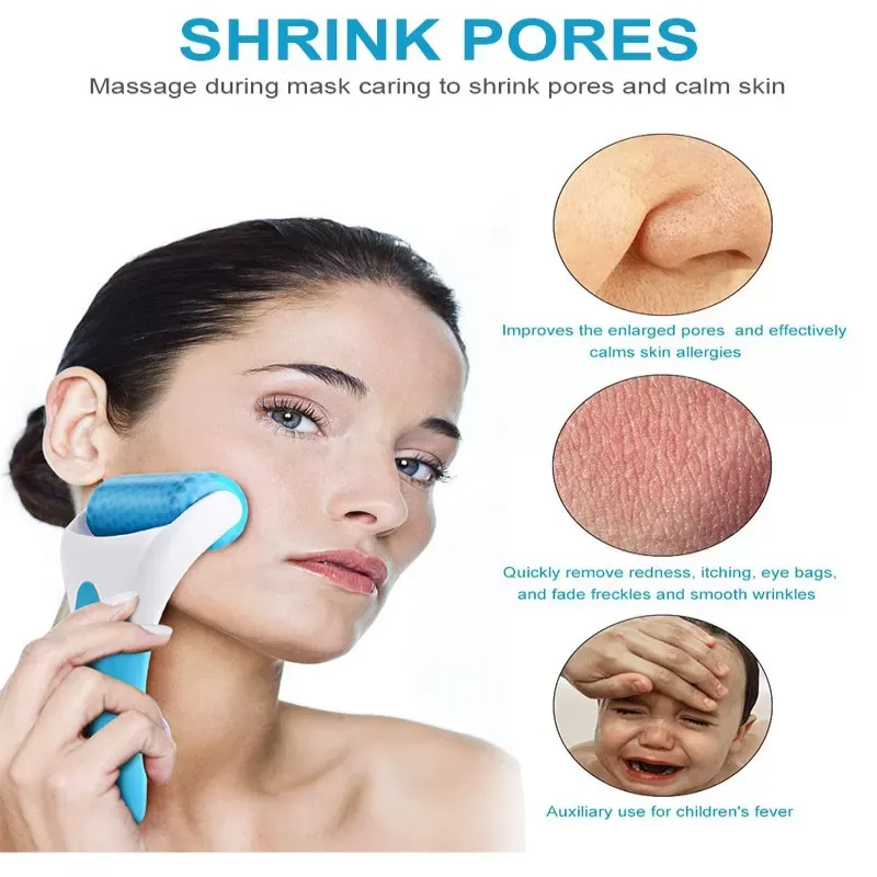 MARZAHAR Ice Roller for Face & Eye Puffiness Relief, Cold Gel Ice Face Roller Massager - Ice Roller Cool Roller For Face Eye Body Facial Shaping Anti Wrinkle Ice Roller Massager Smooth Skin ( Random Color ) - Image 7
