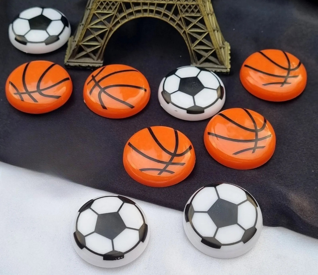 Basketball & Football Refrigerator Magnets - Set of 10 Durable Sports-Themed Decorative Magnets (1.5 x 1.5 Inches) - Image 10