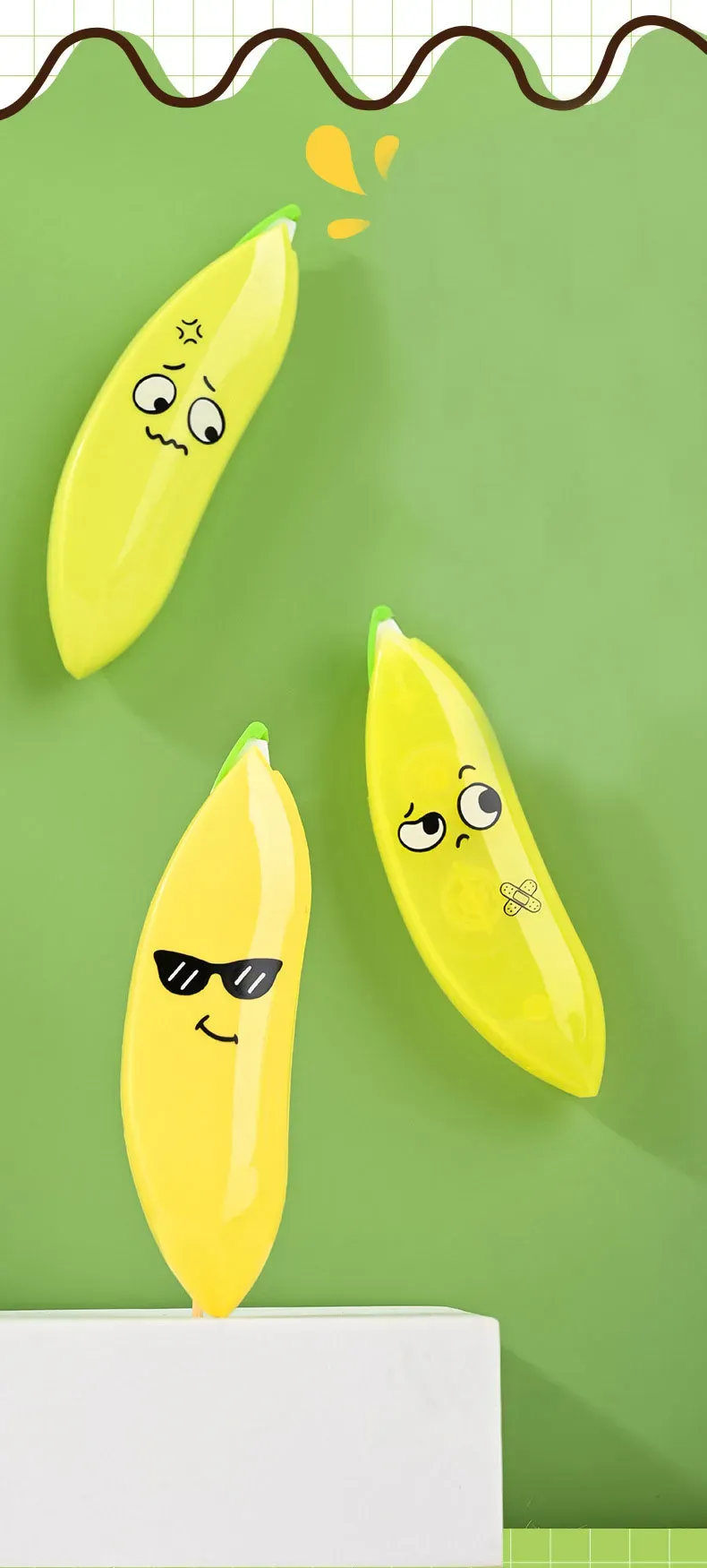 Banana Shaped Correction Tape - Fun & Portable Eraser Tool for Paper, Labels, and More - 14cm - Image 2