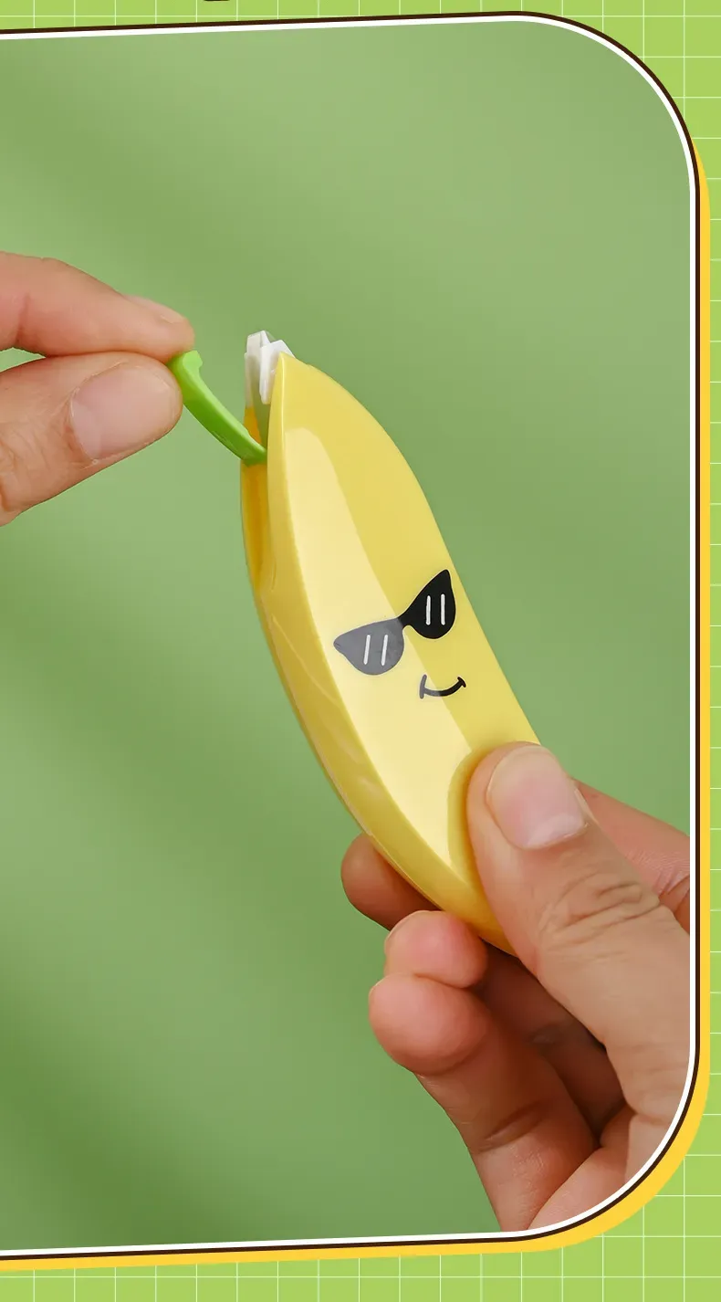 Banana Shaped Correction Tape - Fun & Portable Eraser Tool for Paper, Labels, and More - 14cm - Image 4