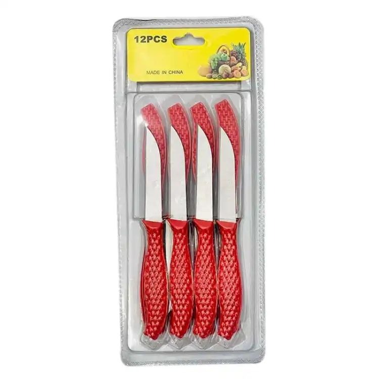 12Pcs Mini Stainless Steel Knife Set - Compact 14.5cm Carbon Steel Knives for Daily Cutting & Chopping (Random color) - Image 4