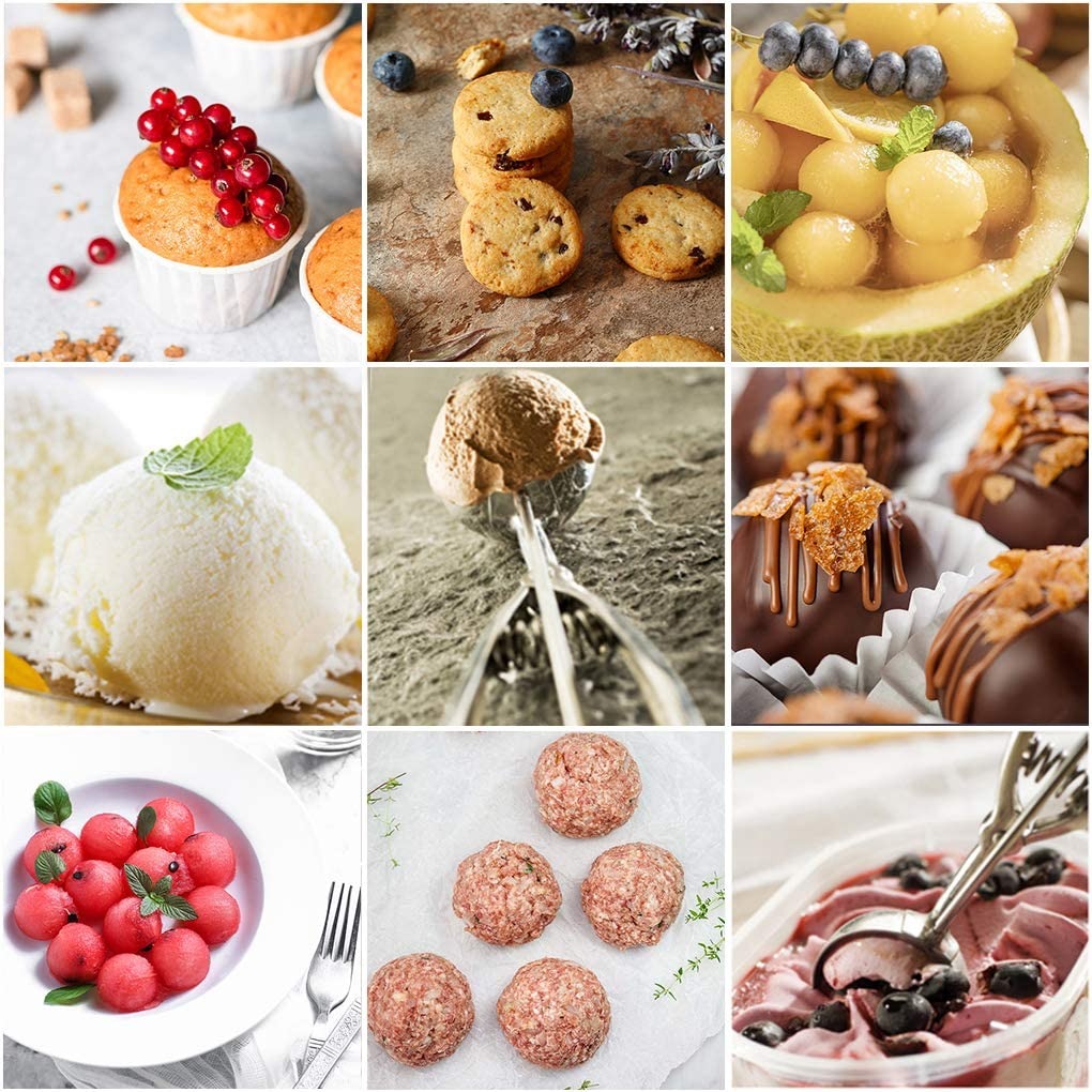 Premium Stainless Steel Ice Cream Scoop - Heavy Duty Metal Scooper Spoon, Dishwasher Safe, Ergonomic Handle for Frozen Yogurt, Gelato, Sundaes & More - Medium, Silver - Image 5