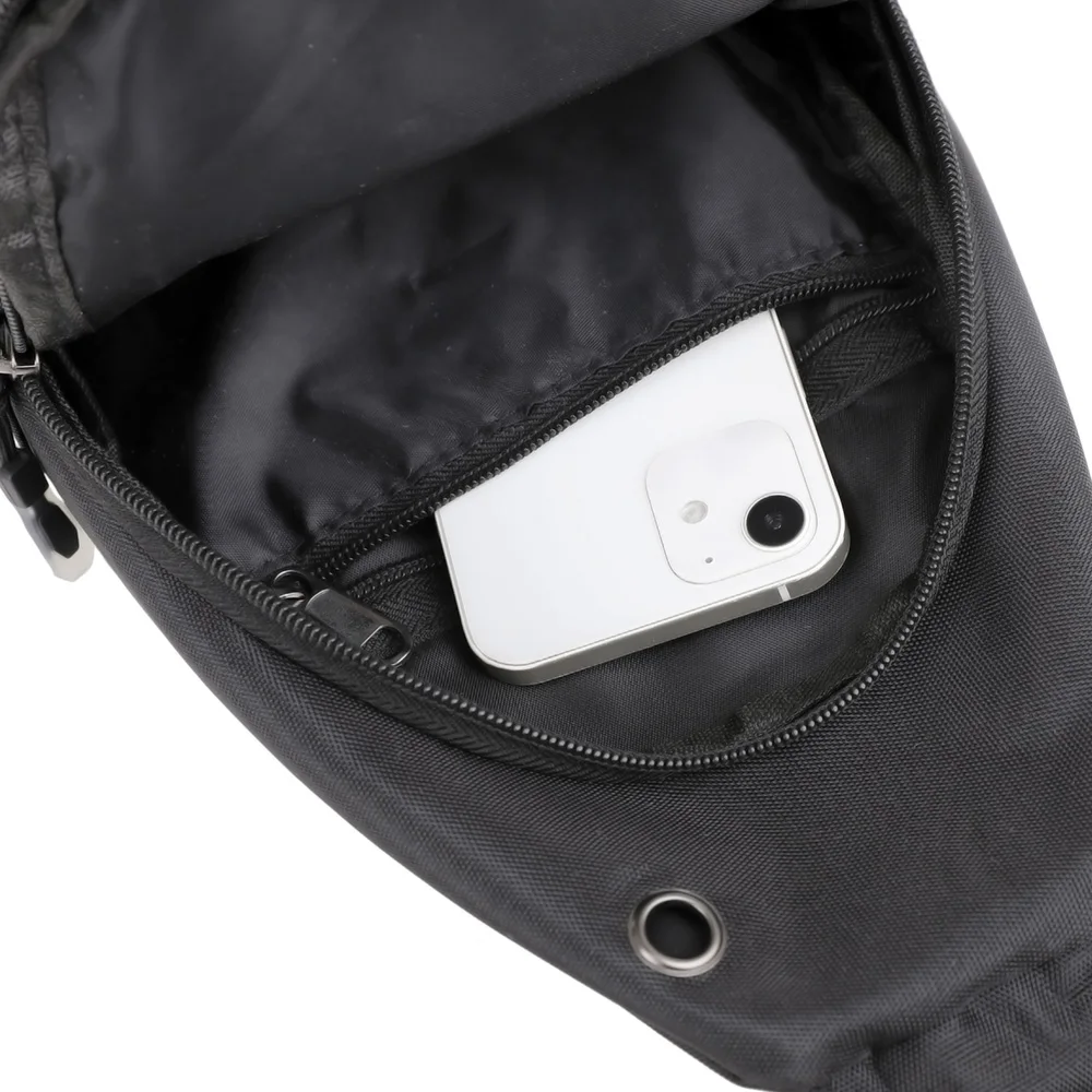 Minimalist Black Crossbody Sling Bag - Lightweight & Stylish Travel Chest Pack for Men & Women - Image 9