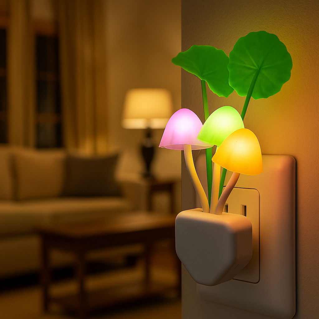 Mushroom Night Light Dusk To Dawn Sensor LED Night Lights Flower Lamp Bedroom Baby Room Lamps For Kids Gifts - Image 3