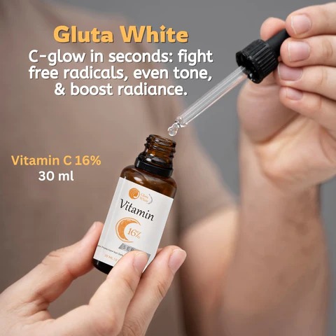 Vitamin C Serum for Face Glowing & Dark Spots | Gluta White Vitamin C 16% Serum | Best Quality Skin Care Serum | Serum For Glowing Serum - 30 ml - Image 7