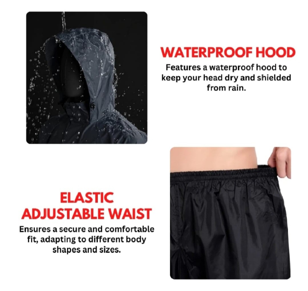Ultimate Rain Protection: Waterproof Jacket & Pant Set - Lightweight & Durable for Outdoor Activities| Rain Coat | Rain Suit | - Image 3