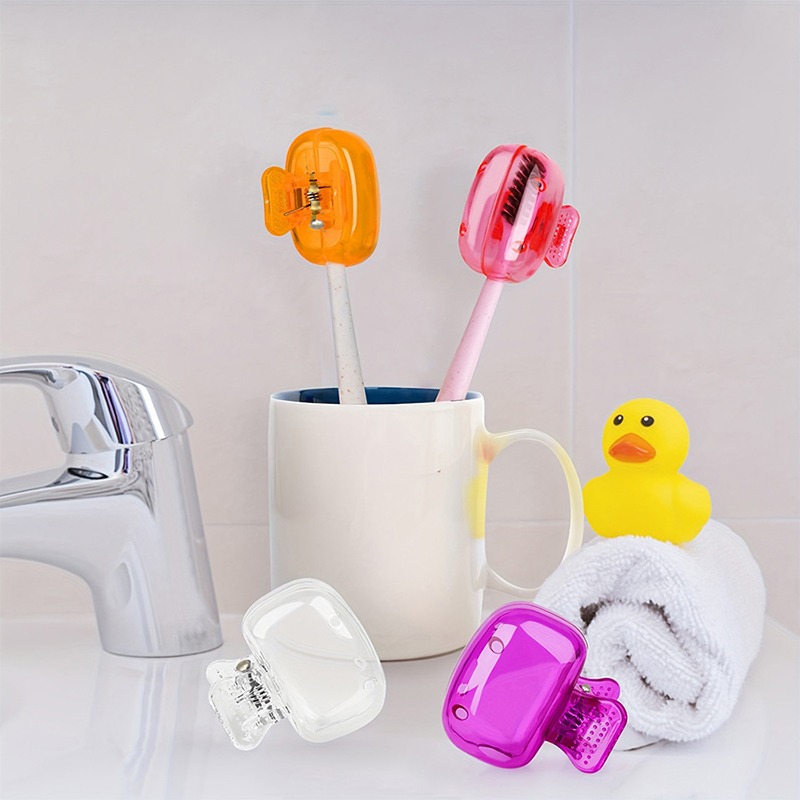Pack of 10 - Toothbrush Storage Cases in Random Colors - Portable and Hygienic Holders for Travel, Office, School, and Home Use (Random Color) - Image 6